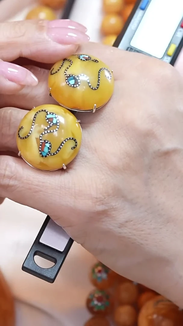 蜜蜡颈饰银S925镶嵌9266选择多样性发货其中一件