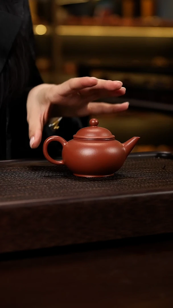茶壶紫砂水平 送朱泥普洱杯 李丹 朱泥大红袍