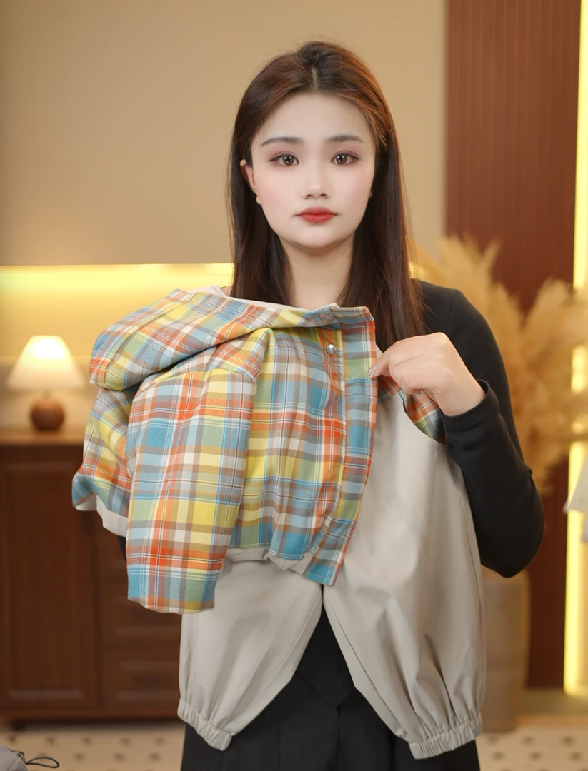 【现货1】2025春款潮娃穿搭儿童休闲韩版连帽彩虹两面穿外套88257