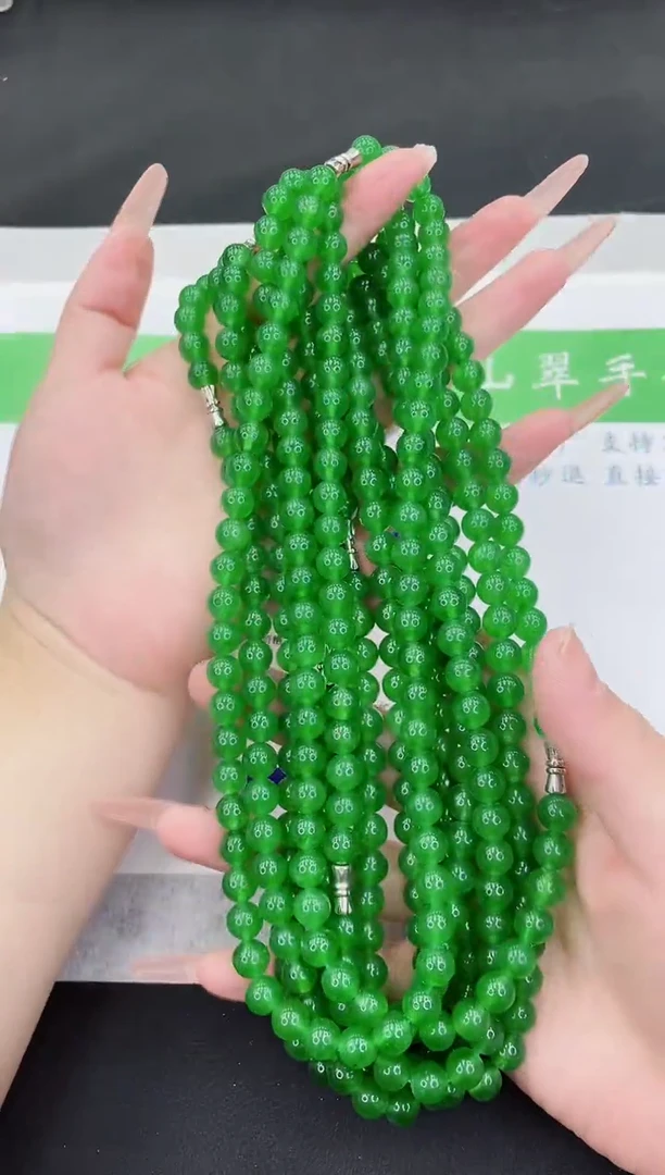 【闪购商品】石英质玉项链未镶嵌绿项链