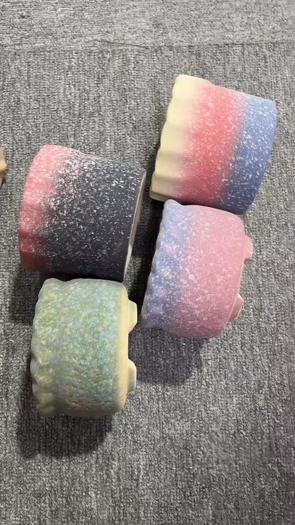 感**❗麦饭石粗陶多肉花盆四个