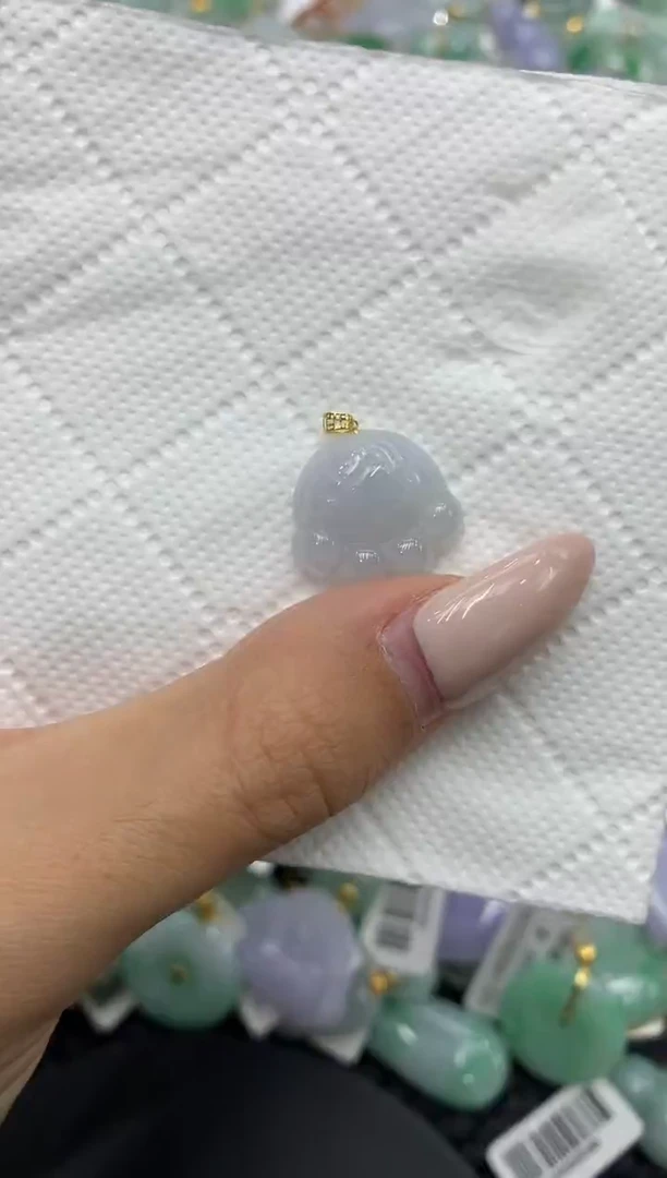 颈饰18K金镶嵌翡翠111111111111