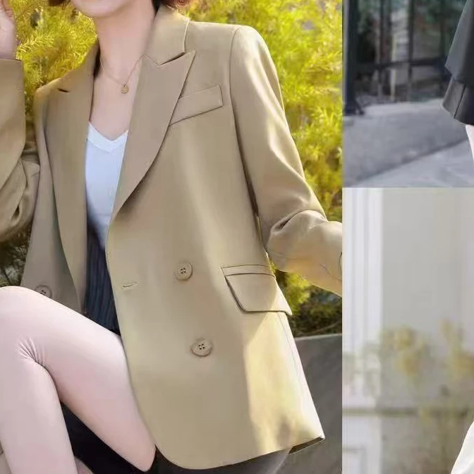 【欧款休闲西服】流行显瘦垫肩设计感高级外套西装-苋 17329(207)
