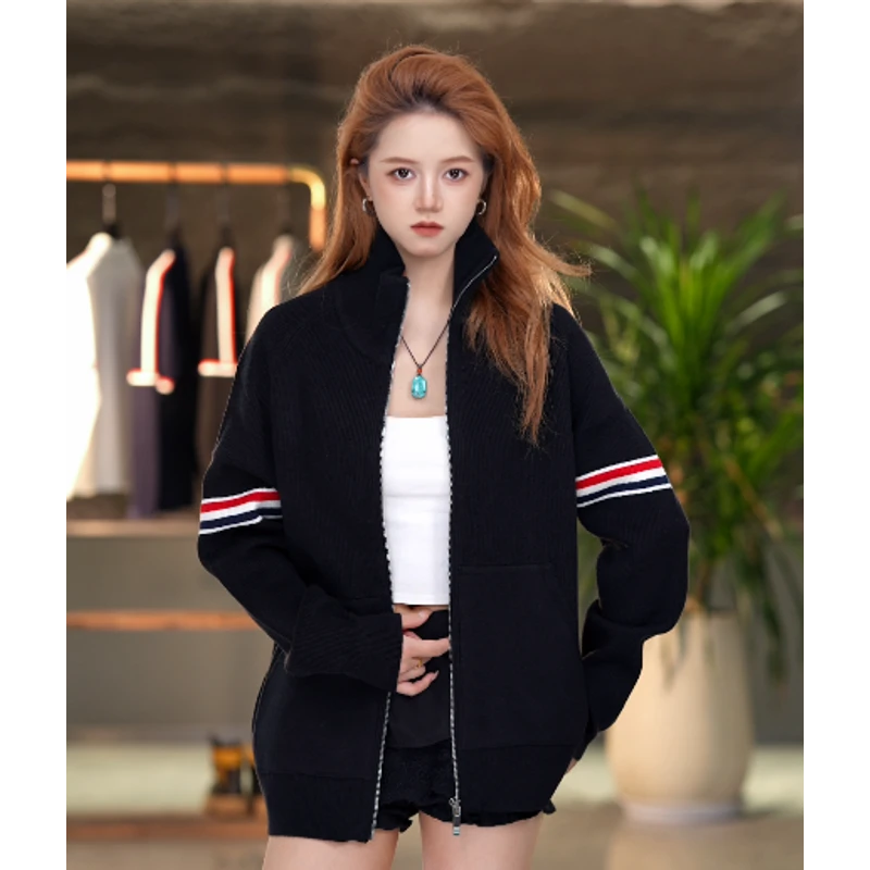 GABBANIE2025秋冬男士新款修身型开衫针织毛衣双面短外套短款时尚