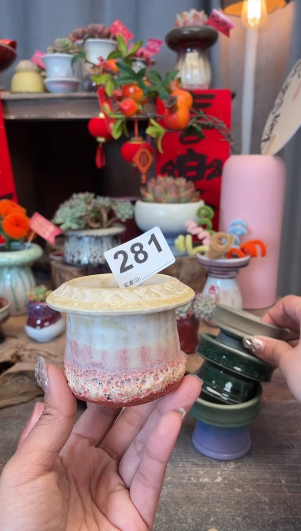 【闪购商品】摆件281知木小芳花盆