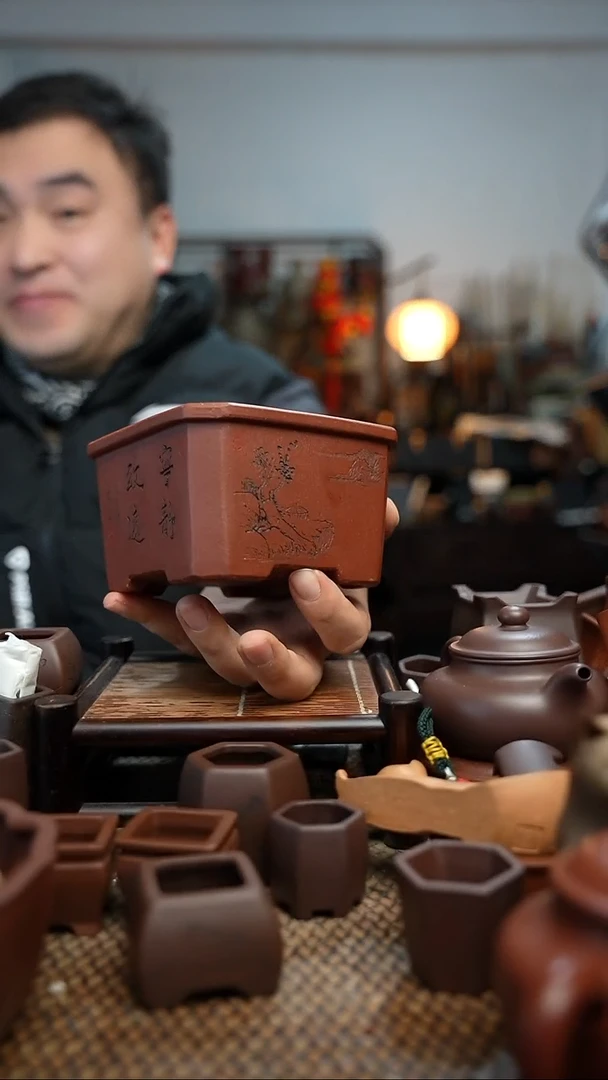 紫砂花盆長木軒精品紫砂