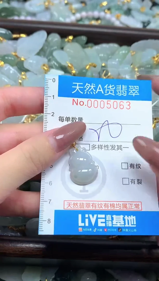 颈饰未镶嵌翡翠净货挂件-5063