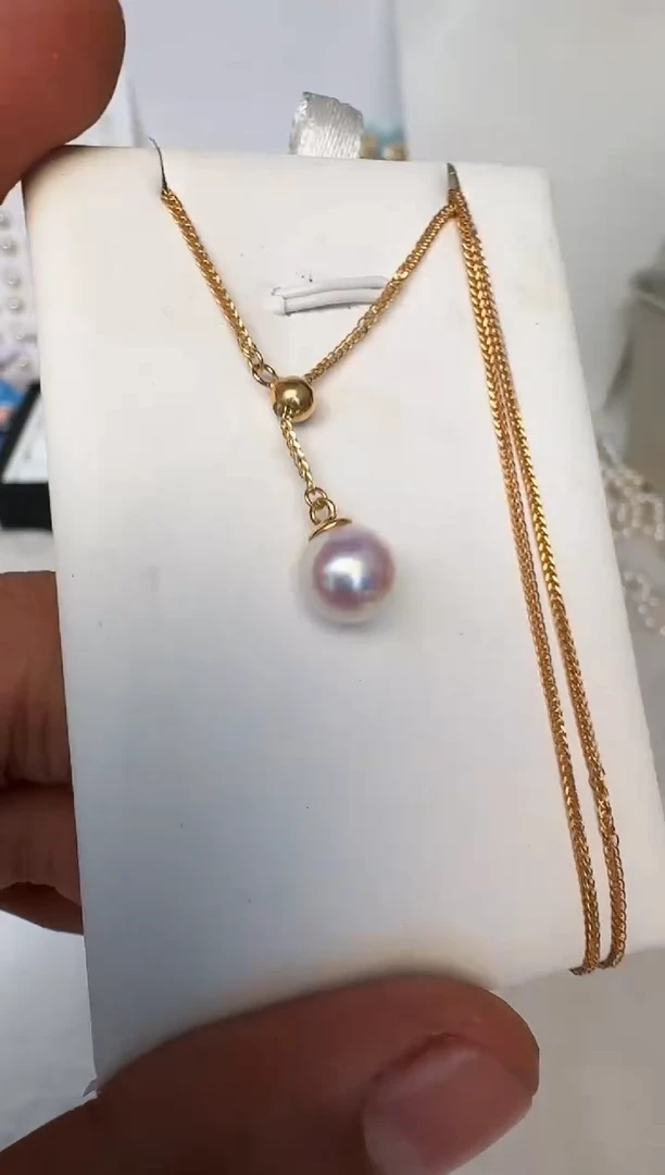 海水珍珠银S925镶嵌颈饰项链