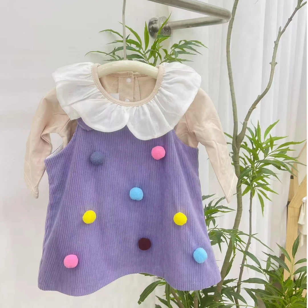 7019---彩色球球背带套装