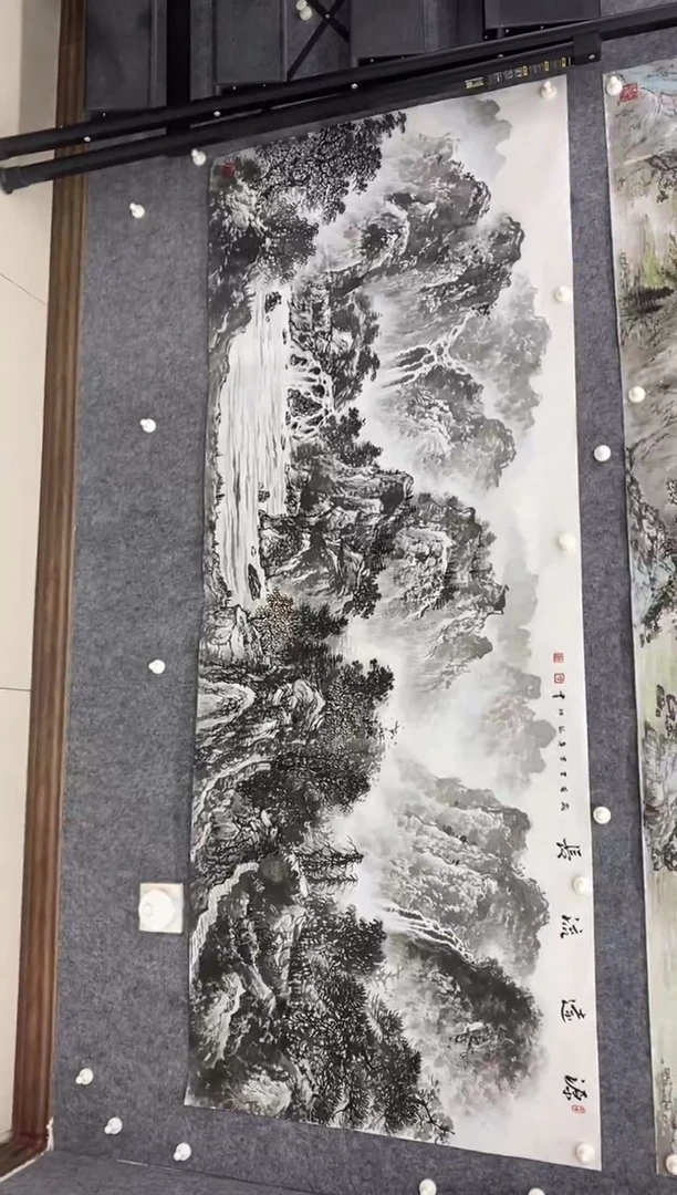 国画安*沈泳江 手绘 小六尺180*70cm