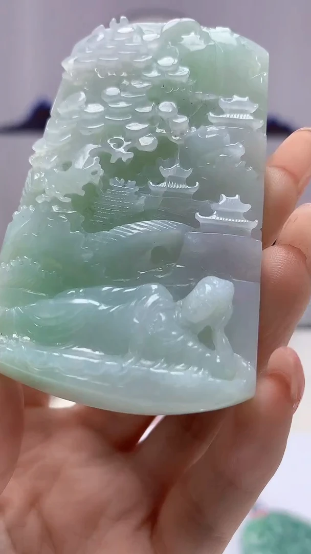 【闪购商品】定制翡翠未镶嵌4852DD-毛货挂件110