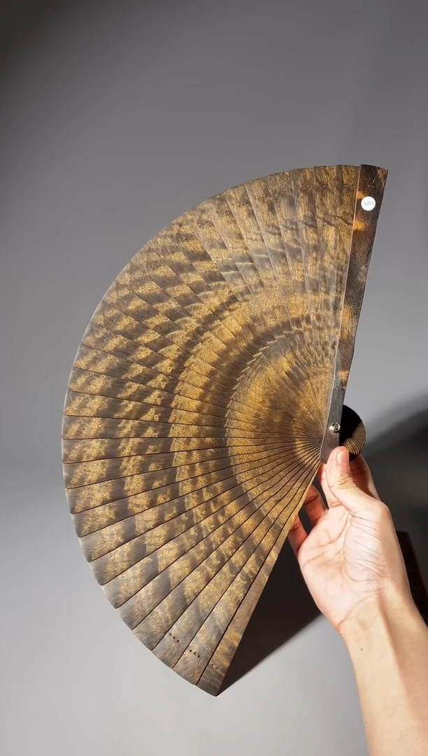 其他楠木（金丝楠）馨***～547号24cm乌木金丝楠小叶桢楠扇子