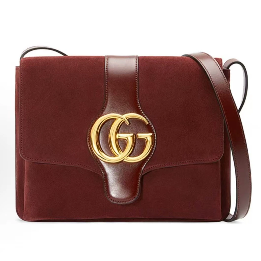 95新 GUCCI/古驰 安洁利古驰红色丝绒arli