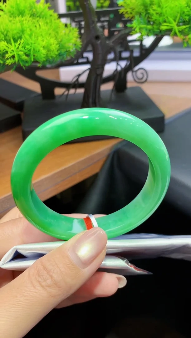 未镶嵌手镯翡翠-c154天然缅甸A货翡翠55.4正圈