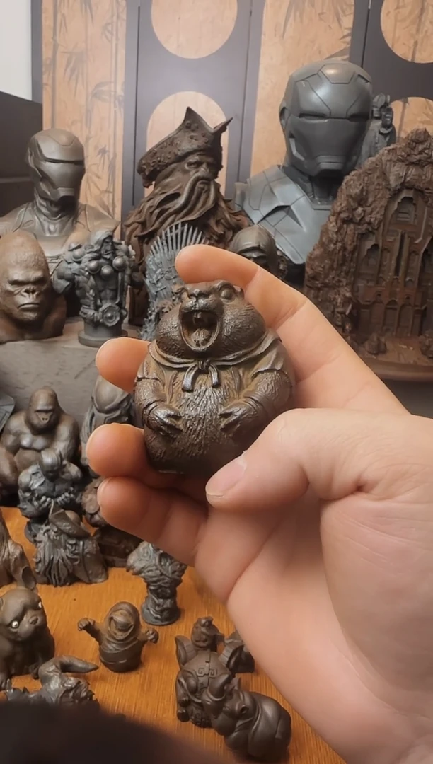 铁实心铁艺 自然绣 土拨鼠