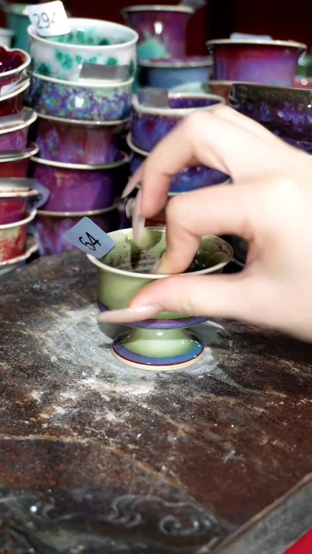 摆件精品窑变钧瓷茶器