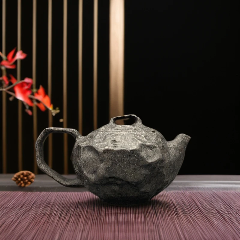 冰碛岩纯手工手凿透光壶灵珀映光手凿壶全手工小容量石壶170cc