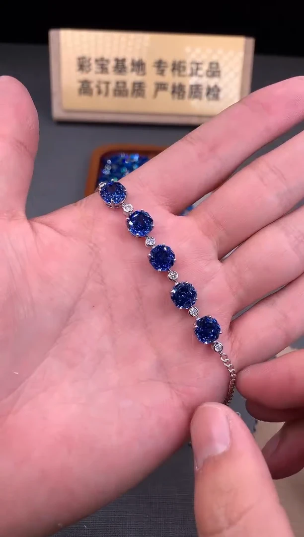 银S925镶嵌托帕石手链2222