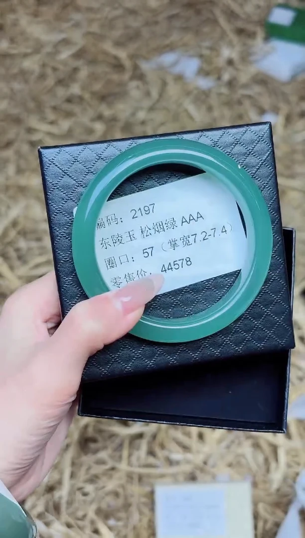 未镶嵌手镯石英质玉2197--圈口57