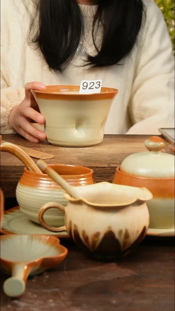 盘高颜值粗陶餐具限时抢购