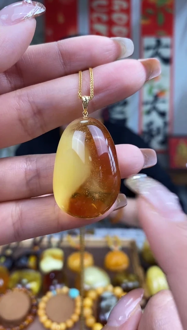 【闪购商品】琥珀裸石18K金镶嵌基地发货 一物一证 顺丰包邮