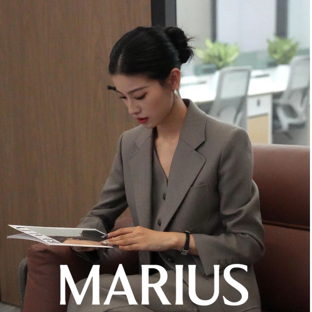 MARIUS"优雅老钱-北京限定款"黑标新西兰可追溯羊毛正肩休闲西装
