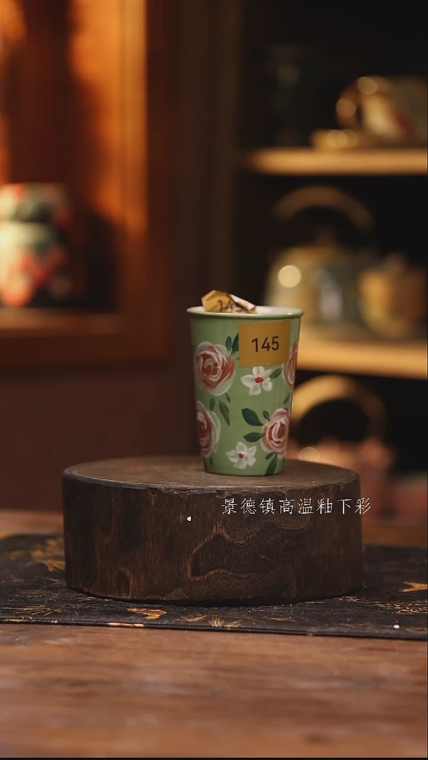 陶瓷景德镇高温釉下手绘陶瓷@L145@