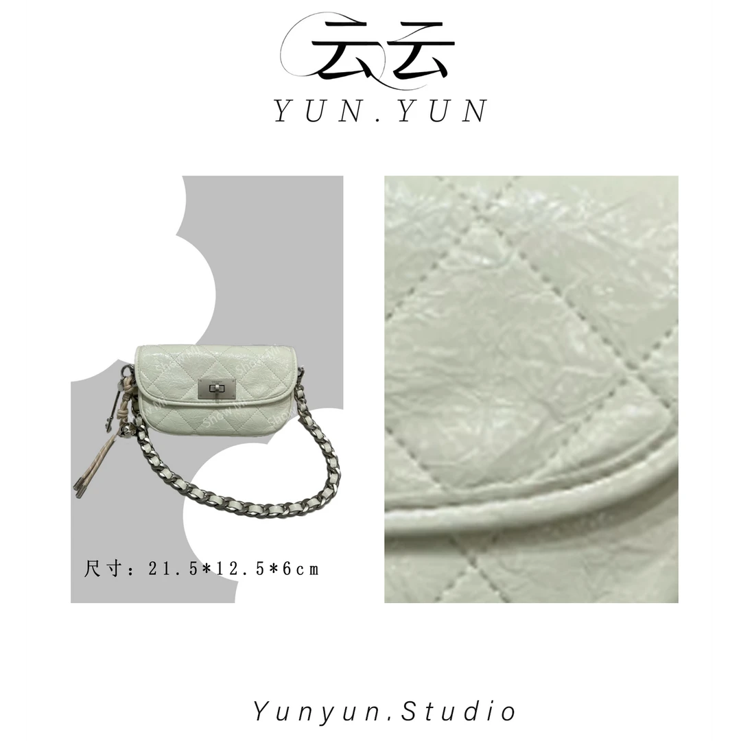 【云云甄选】ZT-D7136-奶油白-20*7*14轻奢时尚女士新款单肩斜挎包