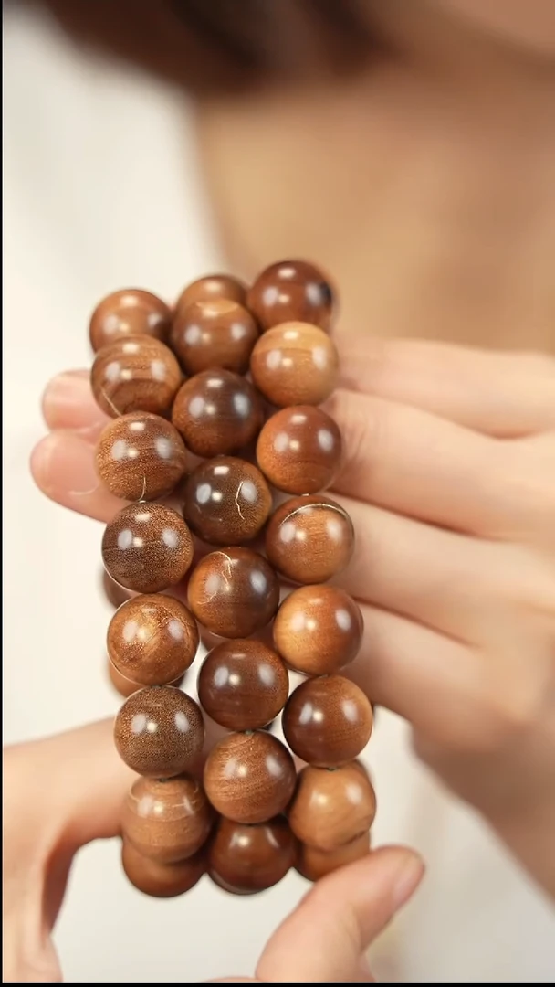 檀香木手串/手链1.5横纹单圈-299瑕疵多样性随机发一串