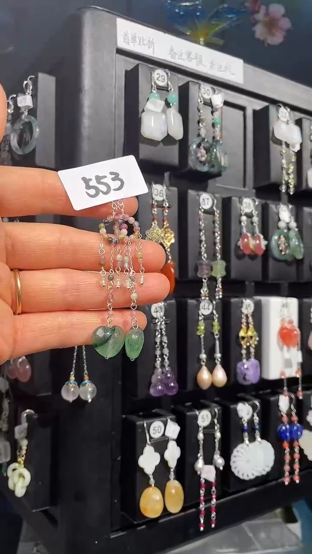 银S925镶嵌耳饰紫晶喜欢拍