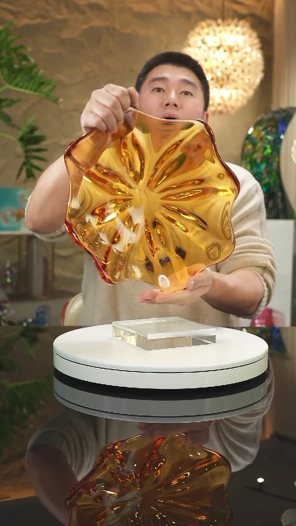 【闪购商品】摆件琥珀果盘摆件