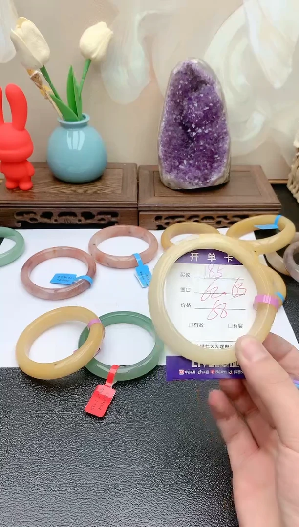 【闪购商品】石英质玉手镯未镶嵌天然玉石手镯-185