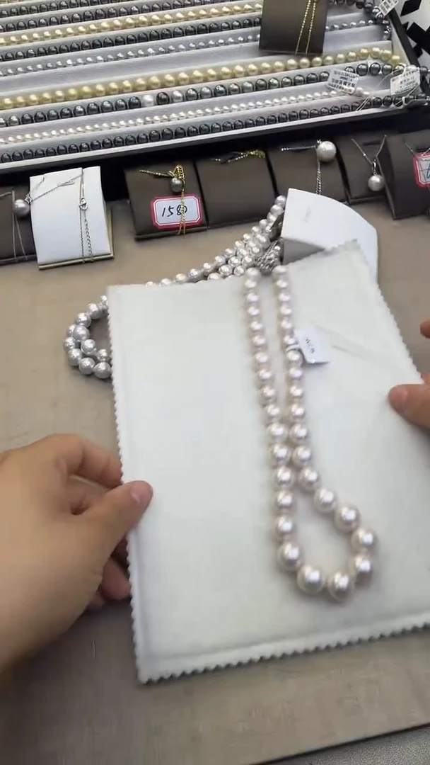 颈饰银S925镶嵌淡水珍珠s925银10-14mmMANTA淡水珍珠项链