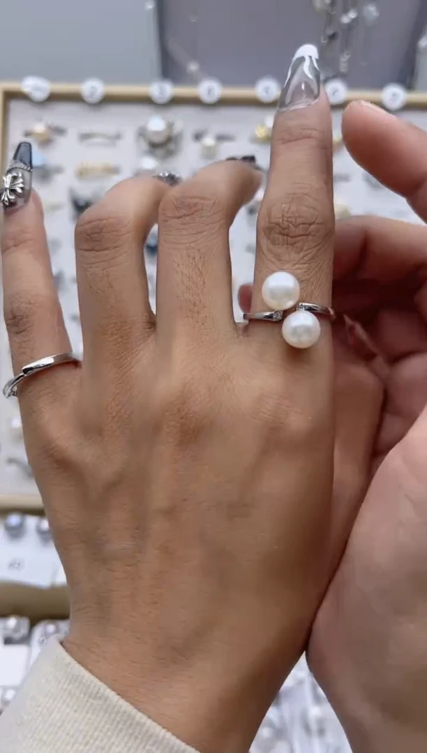 【闪购商品】淡水珍珠戒指合金24