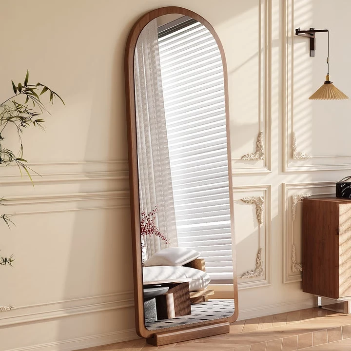 中古全身穿衣镜复古高级感落地镜挂墙家用卧室可挂可立试衣大镜子