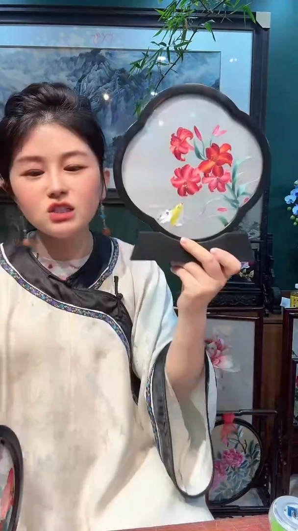 横款非遗苏绣手工刺绣摆台