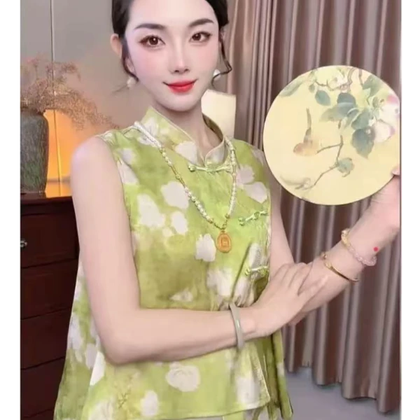 【福禄绘锦】中国风宽松马甲背心女款提花高级感上衣马甲