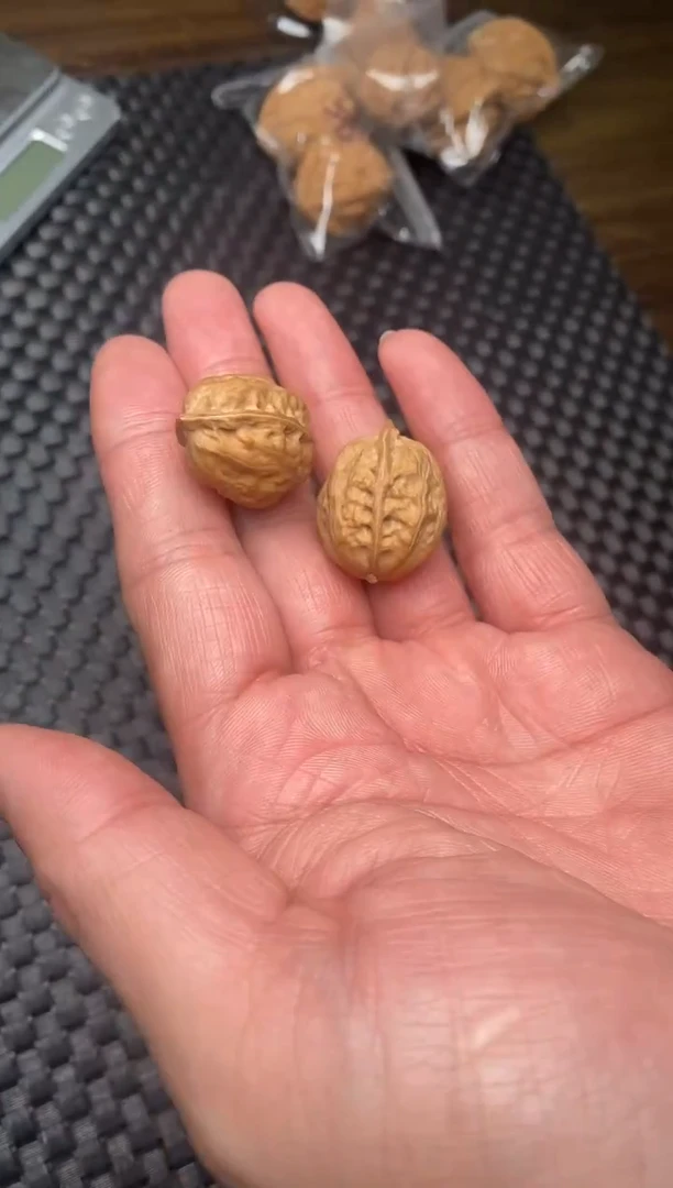 把件文玩核桃秋子小手捻一对