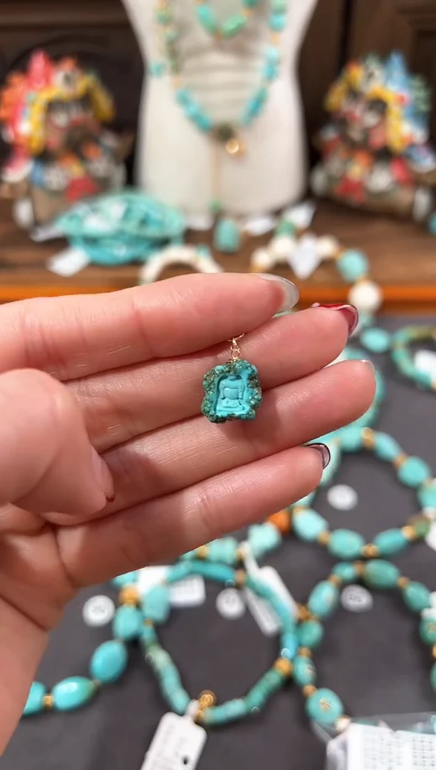 【闪购商品】绿松石提溜18K金镶嵌绿松石提溜