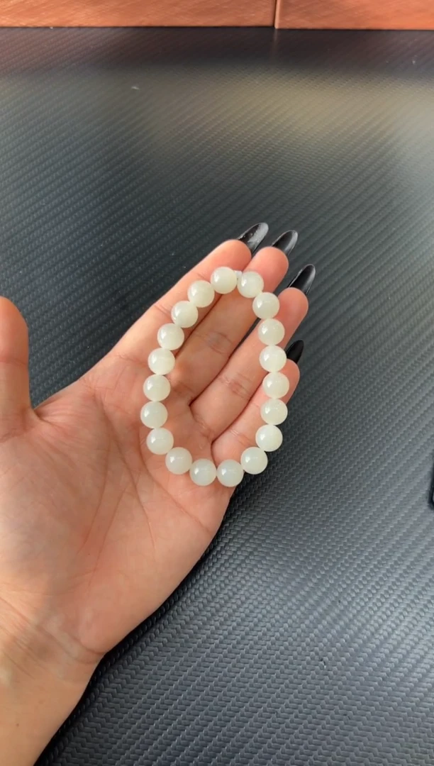 未镶嵌手串和田玉神****经黑山微色差卡10