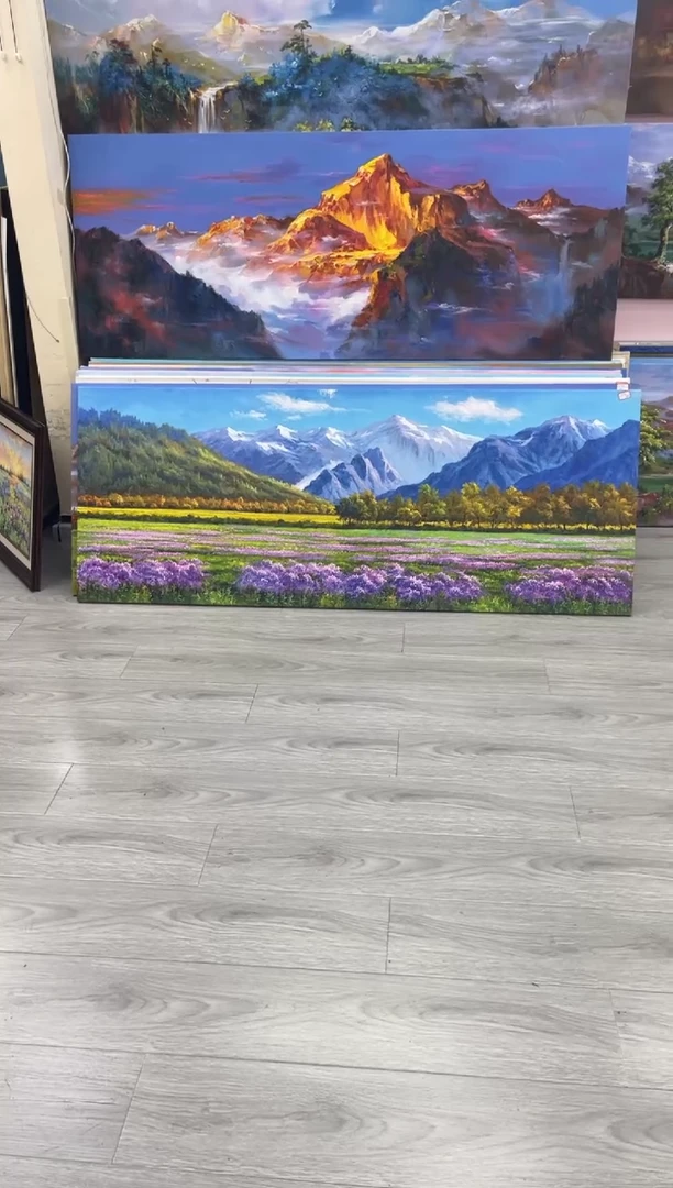 【闪购商品】油画郑海英巨人山带外框73*183