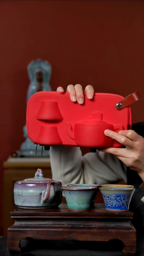 摆件大宋官窑【福满壶】一壶四杯