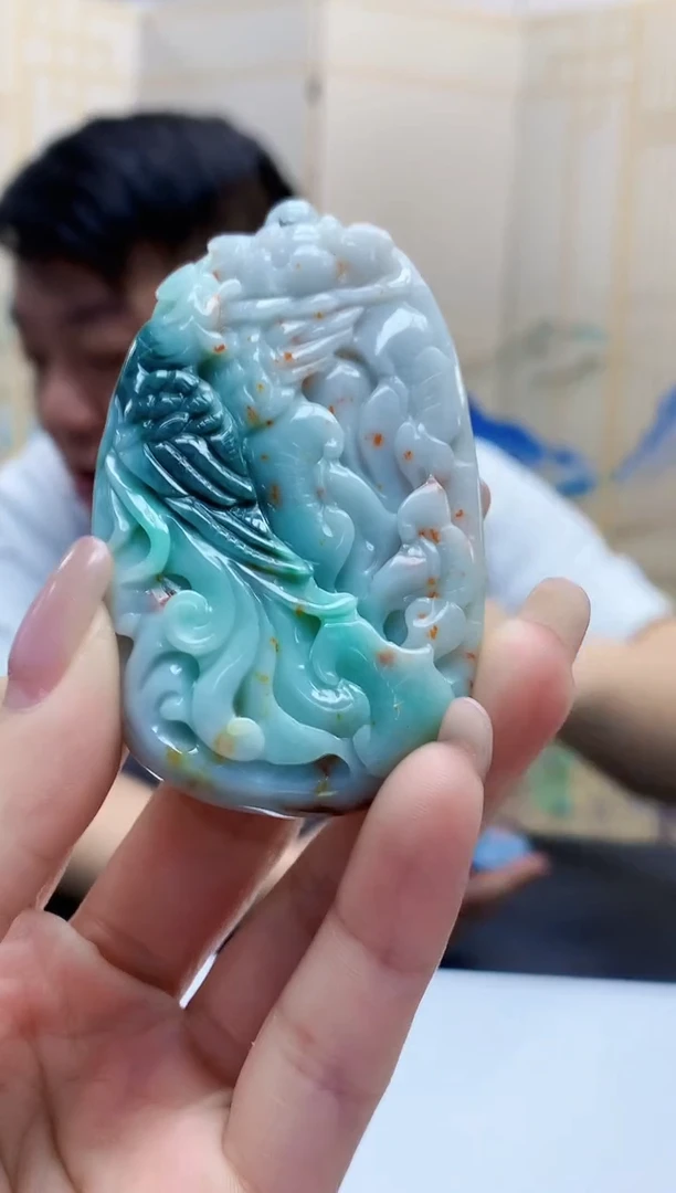 定制翡翠未镶嵌4925lr-毛货挂件63