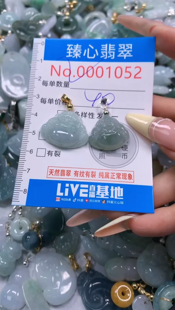 翡翠未镶嵌颈饰含绳0001052