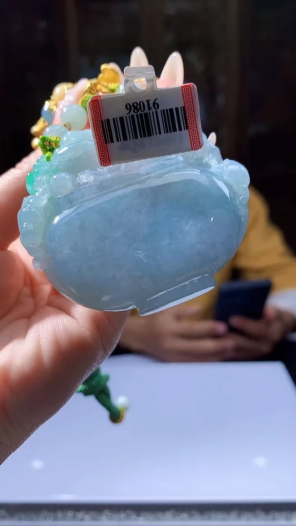 【闪购商品】定制翡翠未镶嵌8051jj-毛货挂件41