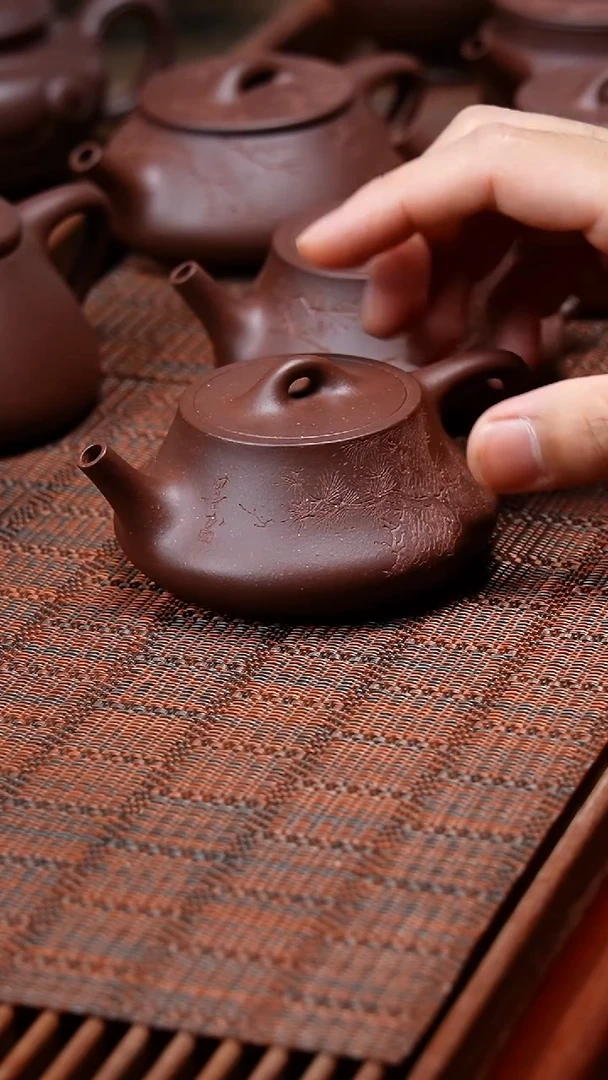 茶壶紫砂拄瓢黄龙山中层紫泥170cc