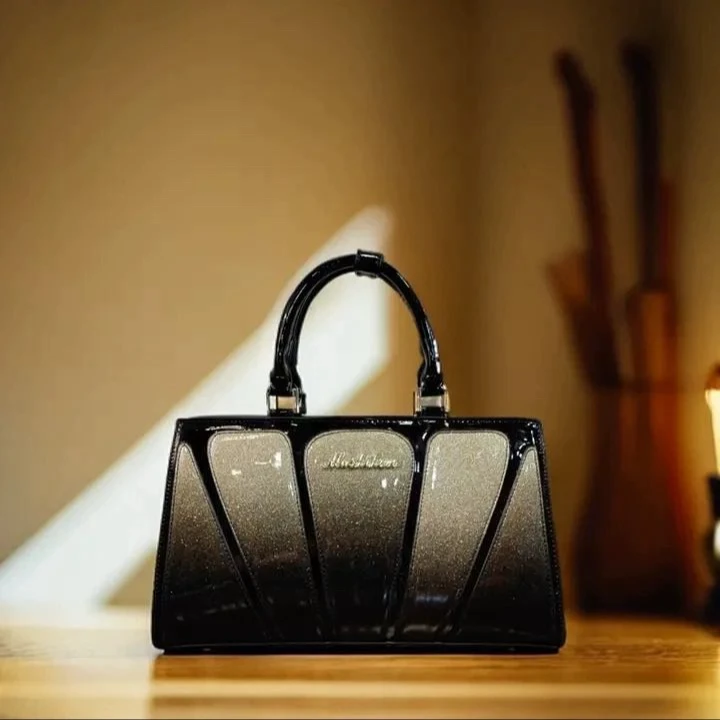 （32x20x12）新款渐变女包轻奢拼接时尚潮流单肩斜挎手提包2424金