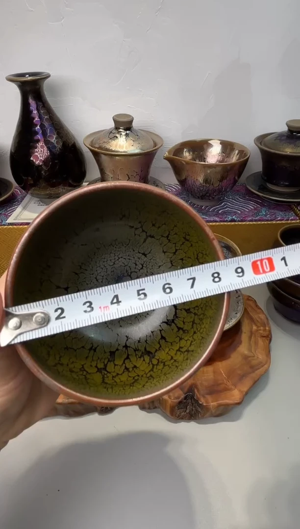 茶盏绿鹧鸪斑手握，闪购前已告知瑕，付款表示已知晓