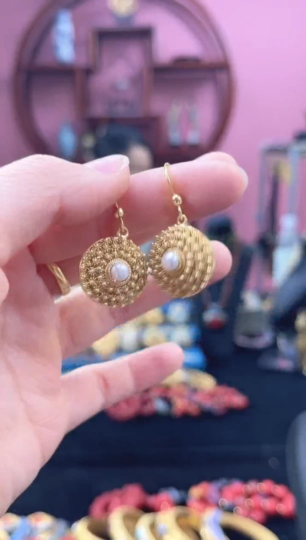 非遗 花丝镶嵌 耳环