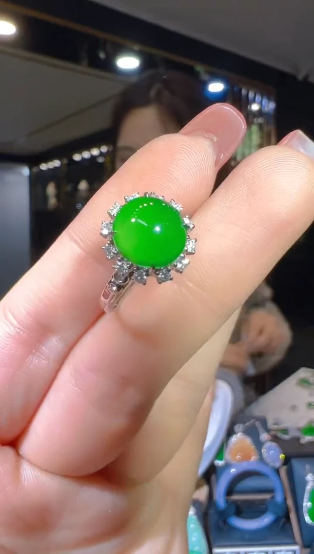【闪购商品】翡翠戒指18K金镶嵌015（多样性发货）